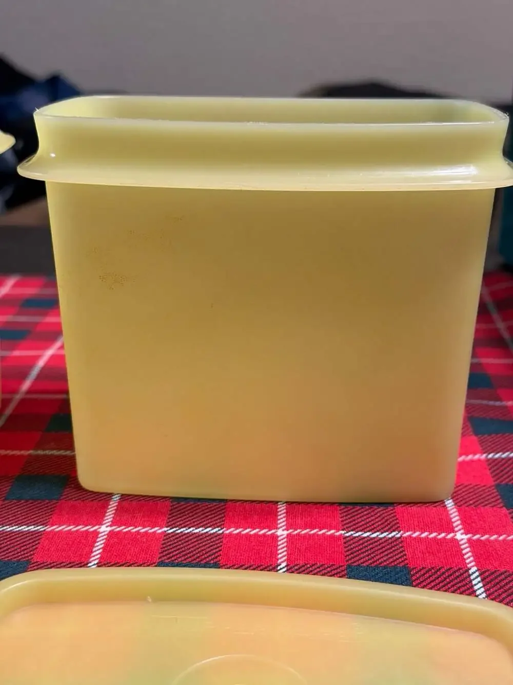 Vintage Tupperware Yellow Rectangular Storage Containers Set of 3
